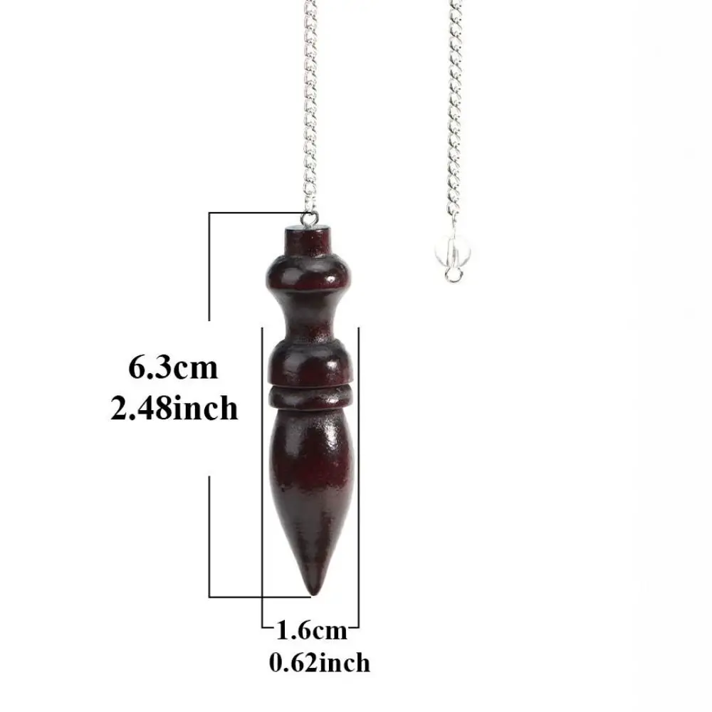 New Quality Natural Wooden Pendulum for Divination Dowsing Egyptian Wood Pendulums Dowser with Chain Reiki Spiritual Pendulos