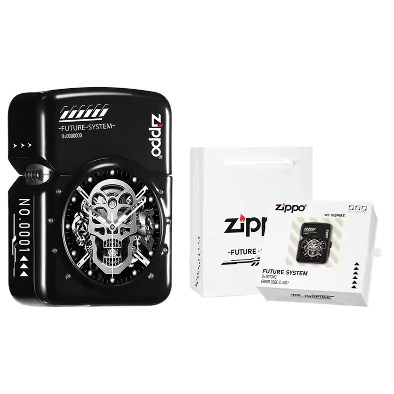 Zippo Smart Electronic Touch Screen Black White Future System Watch Charging Lighter Collection in box