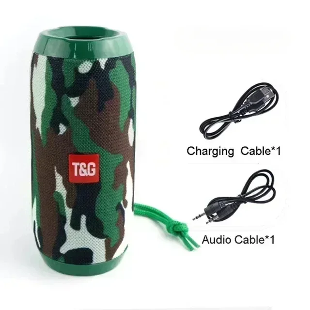 휴대용 스피커 무선 블루투스 호환 서브우퍼 야외 방수 스피커 스테레오 서라운드 지원 FM RadioTF