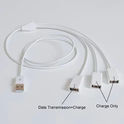 Multi - Functional Fast Charging USB Extension Cable with USB 2.0 Adapter (WHITE)