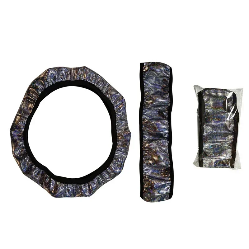 37/38cm Car Steering Wheel Cover Universal Diamond Blingbling Crystal Set Wheel Car-styling Wheel Woman Diamond Accessories