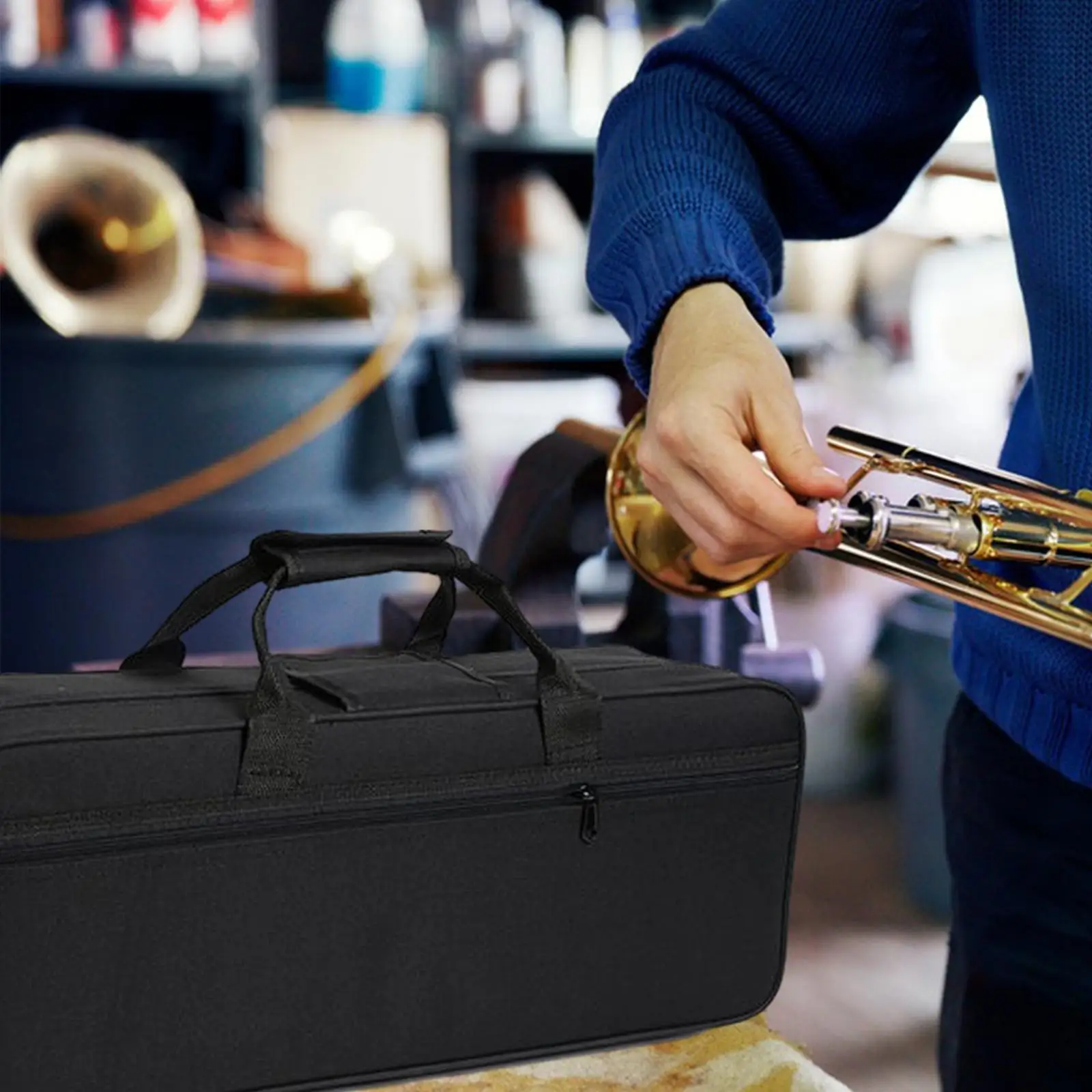 

Musical Instrument Bag Portable Instrument Supplies Trumpet Carrying Case