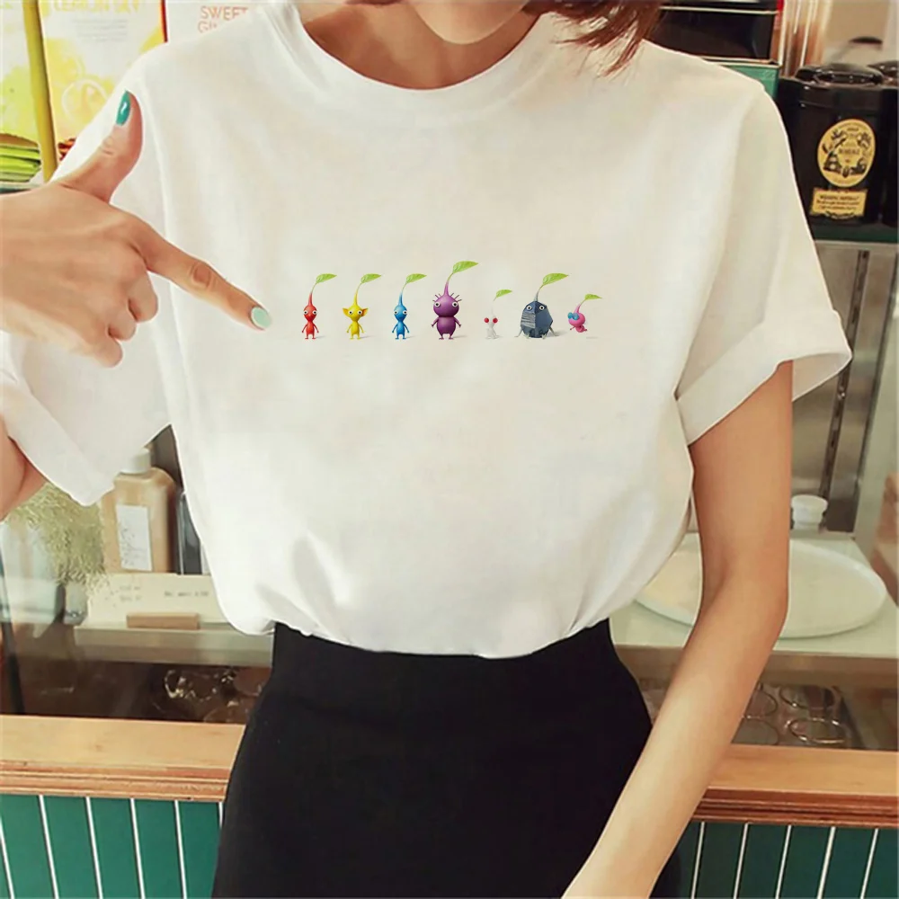 Pikmin Tee Women Comic Streetwear Y2K T Shirt Abbigliamento Comico Femminile