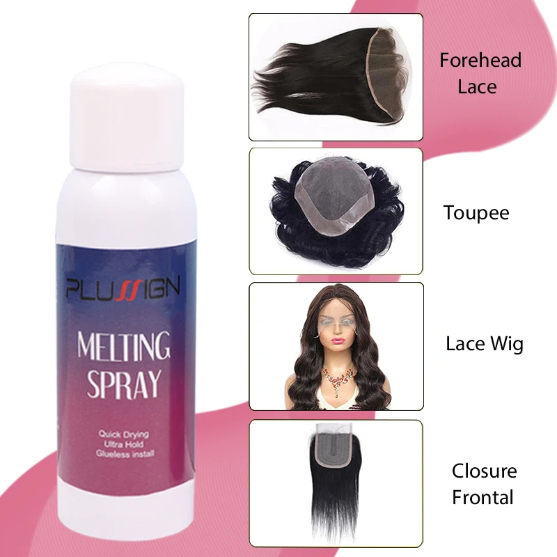 Melting Spray For Lace Wigs Glueless Install Waterproof Quick Drying Wig  Melting Spray Ultra Hold Hair Adhesive For Hairline - AliExpress