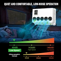Treeligo 12V Nouvelle unité de climatisation électrique split pour voiture/camping-car, climatiseur 12V universel à refroidissement rapide, haut débit d'air, installation horizontale pour camping-car, camion, tracteurs, fourgonnette, motorhome, caravane 7