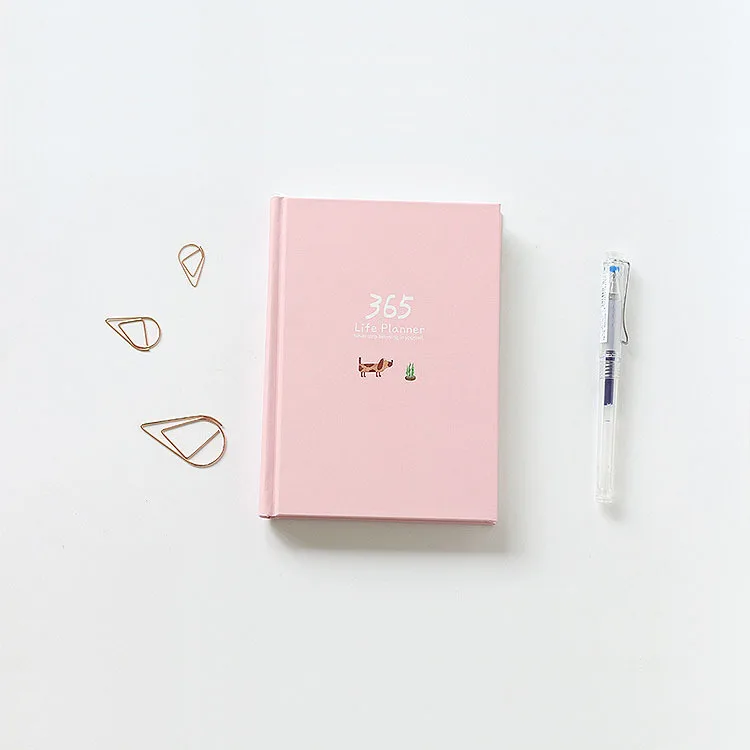 Colorful Illustrated Yearly Planner & Journal Diary - Daily Life Record Book & Stationery Gift