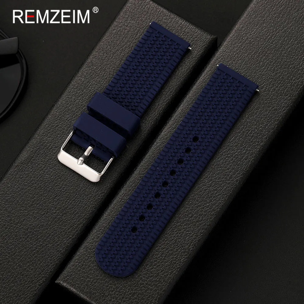 Men's Sport Silicone Watch Band - Quick Release, Comfortable Replacement Strap