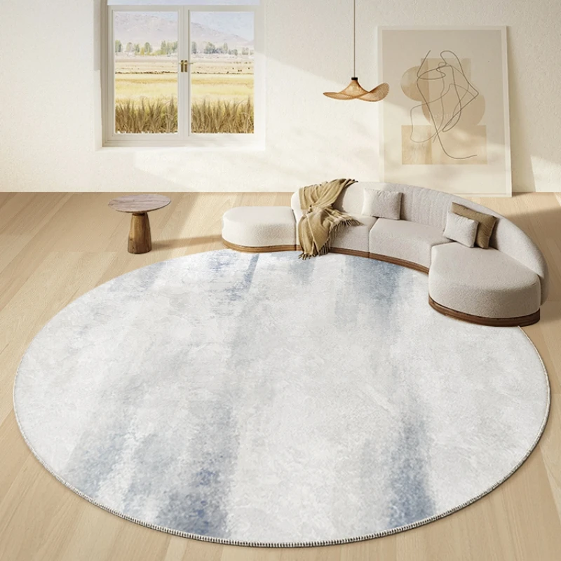 Light Luxury Carpets for Living Room Modern Minimalist Bedroom Decor Carpet Large Area Round Study Rug Thick Anti-slip Floor Mat 4