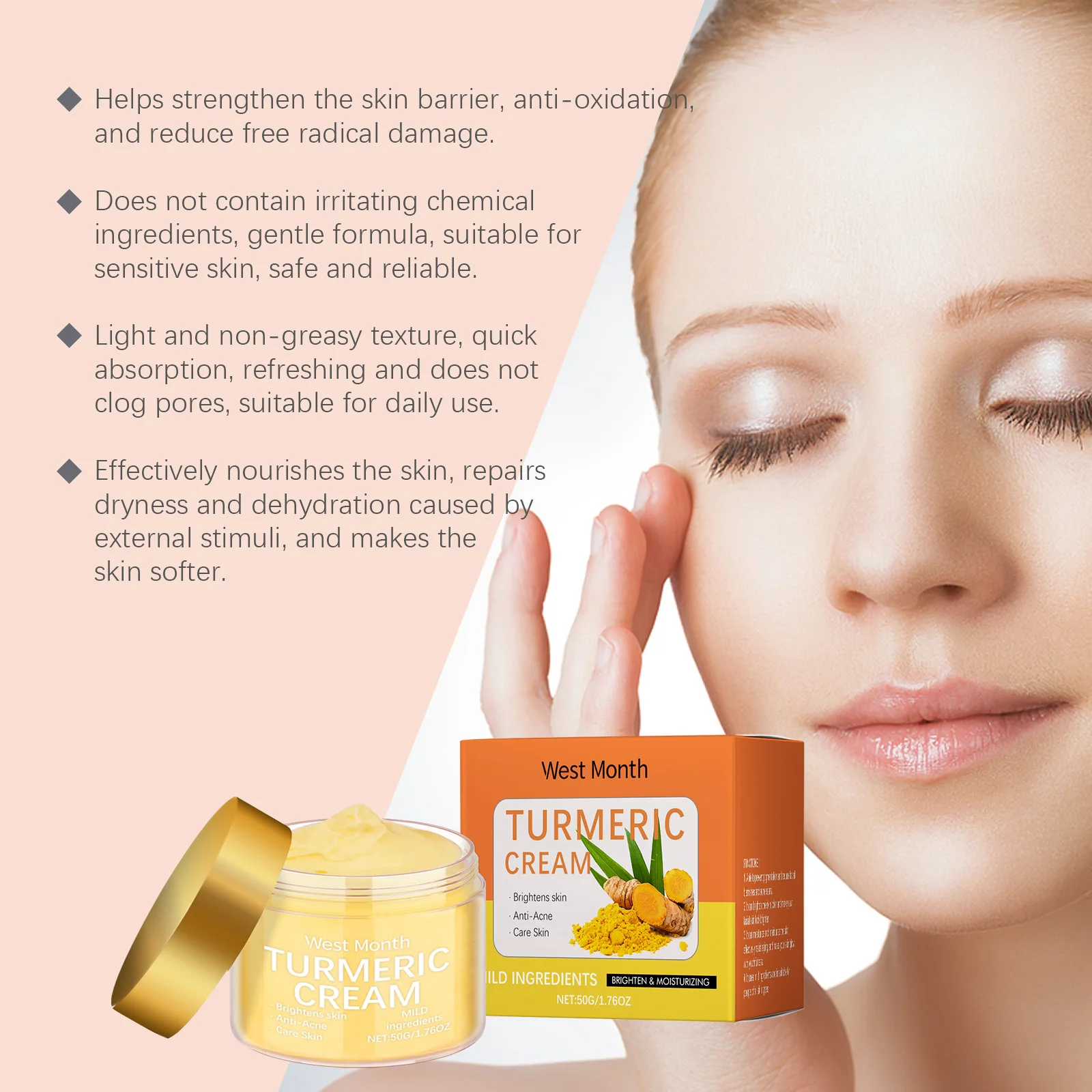 Radiant Glow Turmeric Skincare Set - Exfoliating Serum & Moisturizing Cream for Dull & Acne-Prone Skin