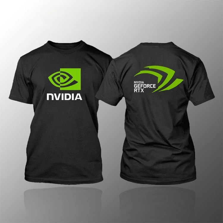 NVIDIA Kurzarmshirt NVIDIA RTX Intel Sommerkleidung für Gaming-Geeks Rundhals-T-Shirt