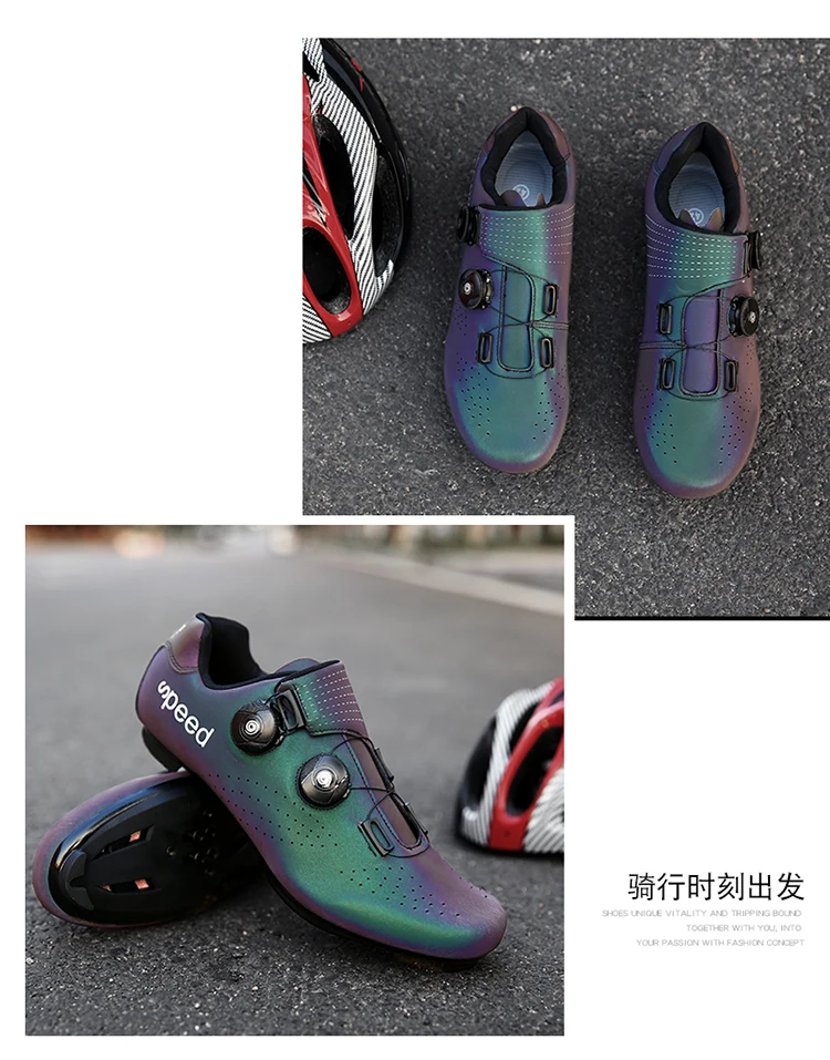 Neue Radsportschuhe für Herren, Rennrad-Wettkampfschuhe, selbstsichernde SPD-Radsportschuhe – Detail 3