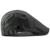 HT4294 PU Leather Beret Cap Men Black White Coffee Ivy  Flat Cap Thick Warm Fleece Lined Autumn Winter Hat Berets for Men 3