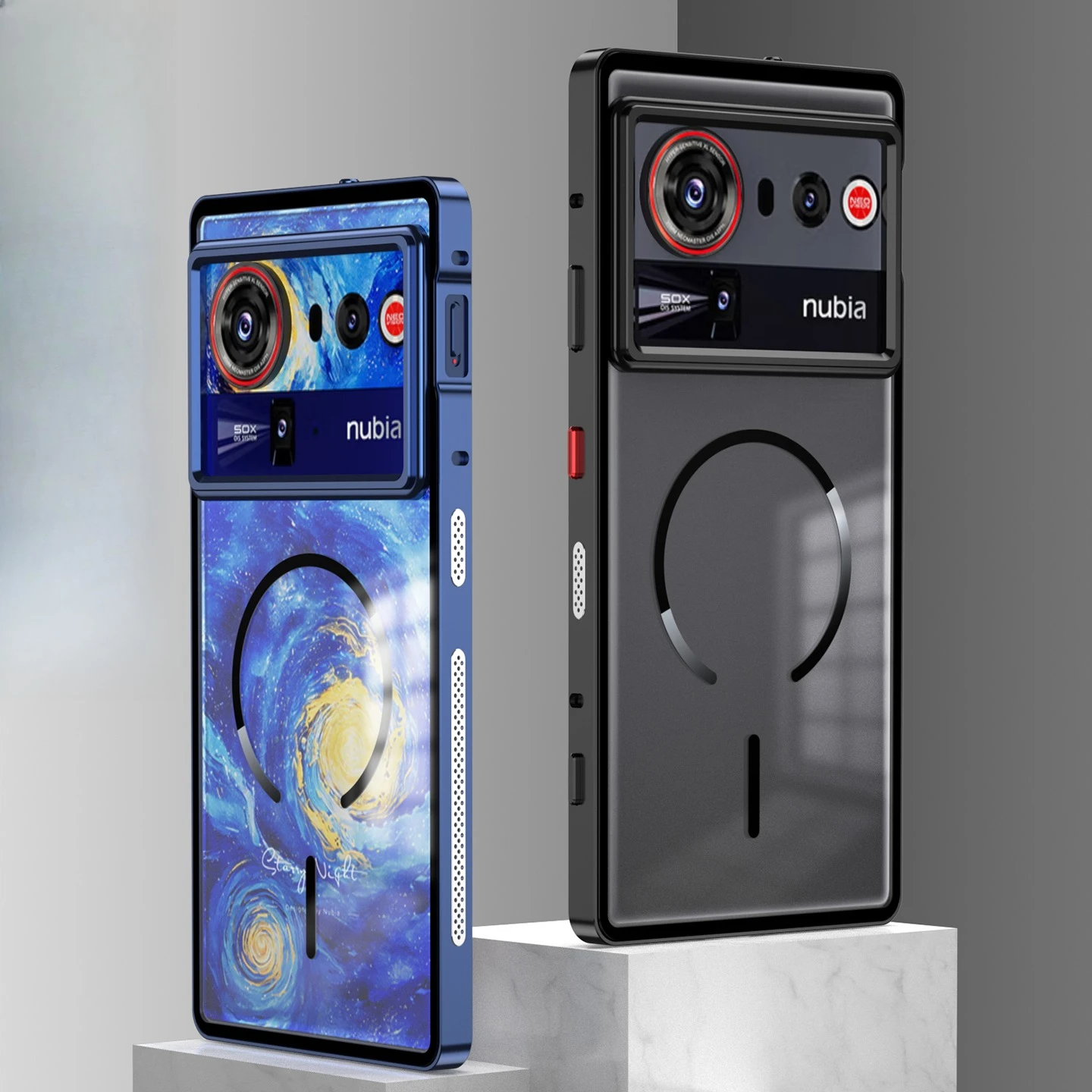 Matte Back Panel Magnetic Snap-On Metal Protective Phone Case