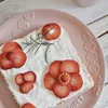 French Lace Plate, French Tableware, Ceramic Household Flat Plate, Dessert Plate, Breakfast Tableware 3