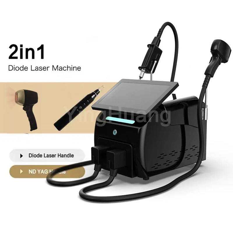 

808 diode laser permanent portable 2-in-1 picosecond laser tattoo removal 1064 nm and hair removal switching salon equipment