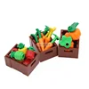 Marumine Mini Food Table Block Parts MOC Model Roasted Chicken Hot Dog Banana Cherry Fruit Vegetables Classic Ingredients Toys 6