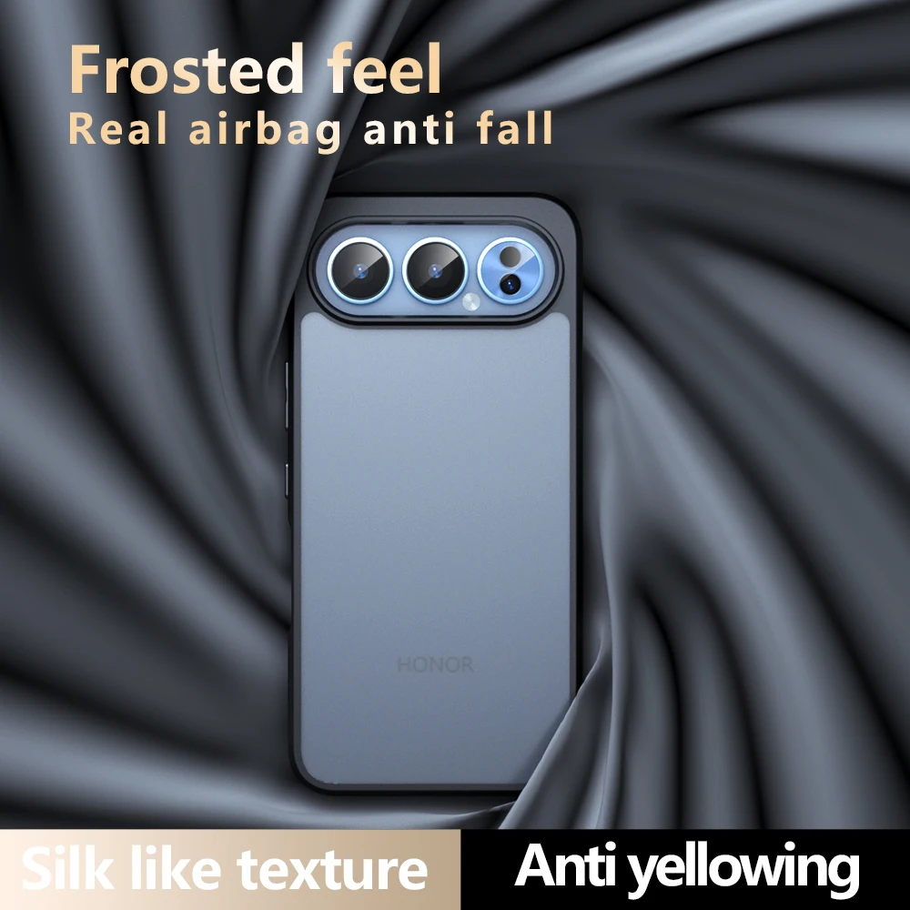 Translucent Matte Shockproof Phone Case - Anti-Knock PC Back Cover