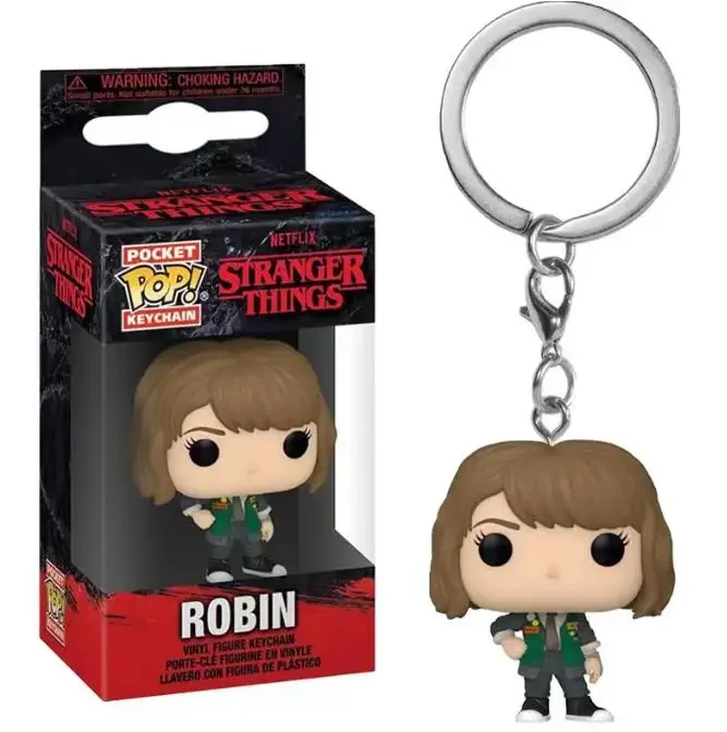 Funko Pop Pocket Pop Брелок Stranger Things Eleven Robin Barb Steve Dustin Брелок Ланцюжок Модель Іграшка Дорослі Діти Подарункові Іграшки