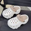 Women's Platform Clogs Summer Chunk Slippers 2025 Comfortable Slip On Wedge Sandals Woman Fashion Thick Sole Garden Shoes Ladies 6