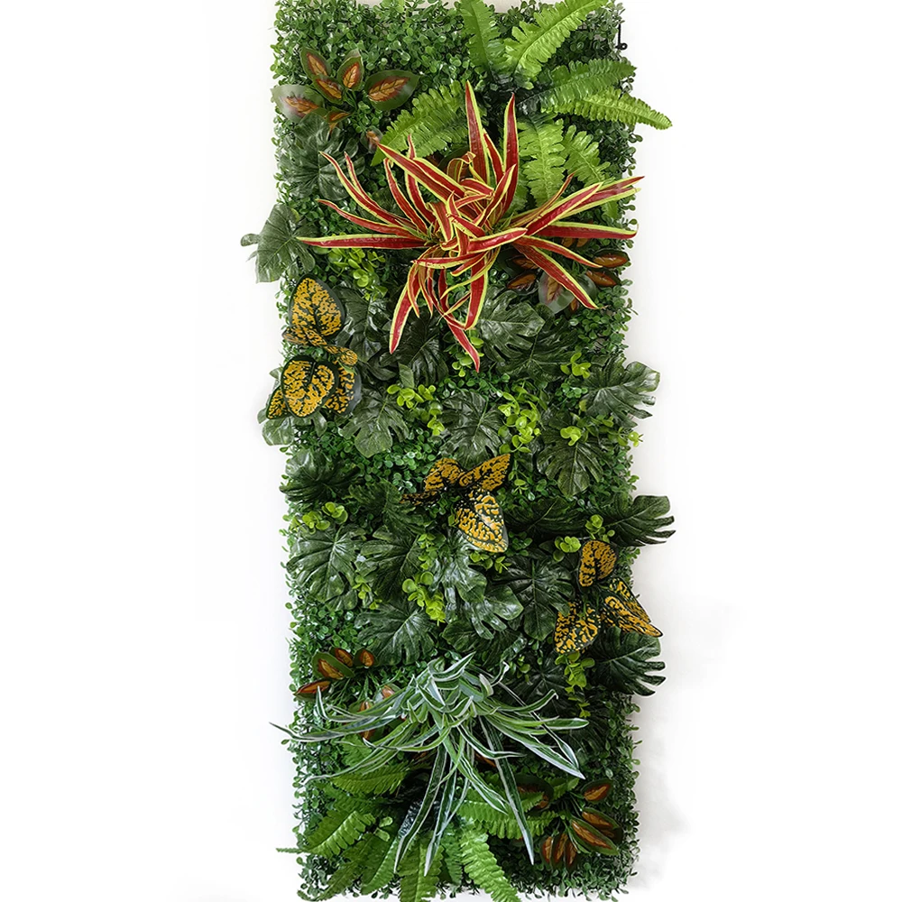 15,74 Zoll * 47,24 Zoll Künstliche Pflanzen Wandpaneel Buchsbaum Hecke Faux Fake Gras Moos Subtropische Pflanzendekoration Home Wall – Detail 5