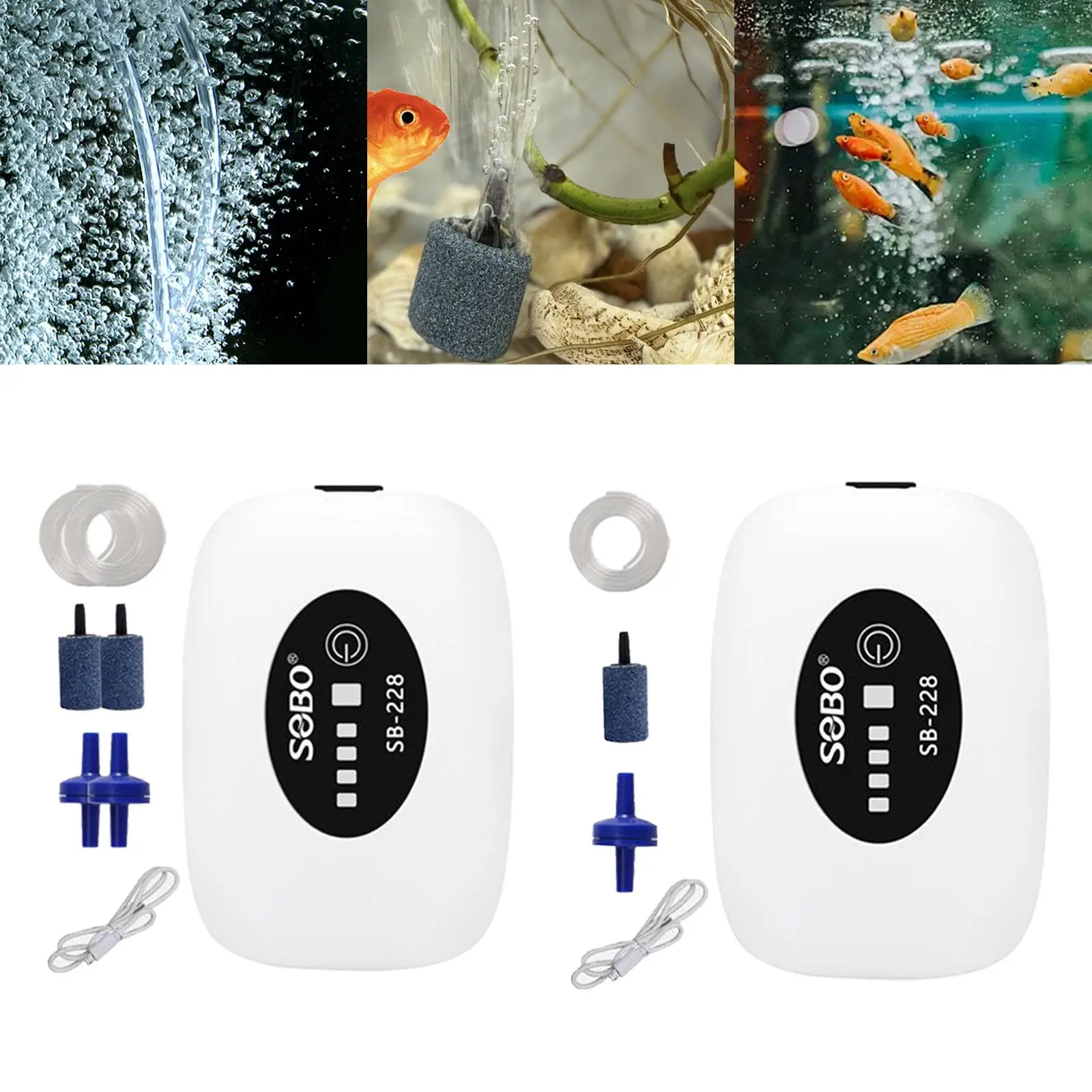 Aquarium Air Pump USB Aquarium Bubbler for Outdoor Fishing Moving Emergency