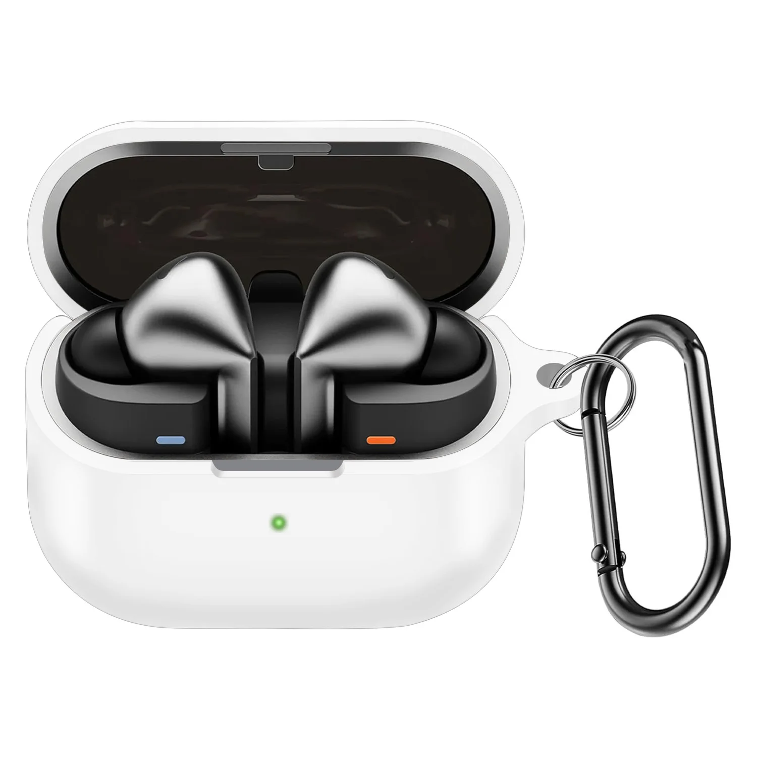 Silicone Shockproof & Dust-proof Earbuds Case with Keychain