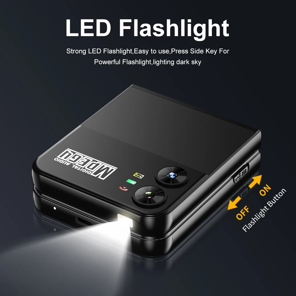 SERVO Flilo4 Folding Mobile Phone 4 SIM Standby Magic Voice Speed Dial Flashlight Call Recording 2.6" Display 2G Flip Cellphones