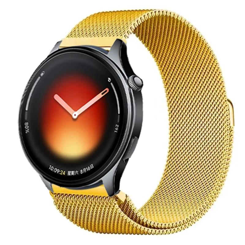 Sleek Stainless Steel Milanese Strap - 22/20mm Metal Band, Color 2