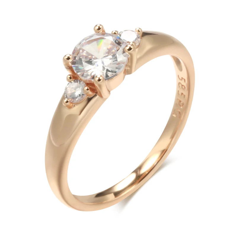 kinel new 585 rose gold bride wedding ring fashion natural zircon crystal rings for women engagement luxury jewelry Kinel New 585 Rose Gold Bride Wedding Ring Fashion Natural Zircon Crystal Rings for Women Engagement Luxury Jewelry 6