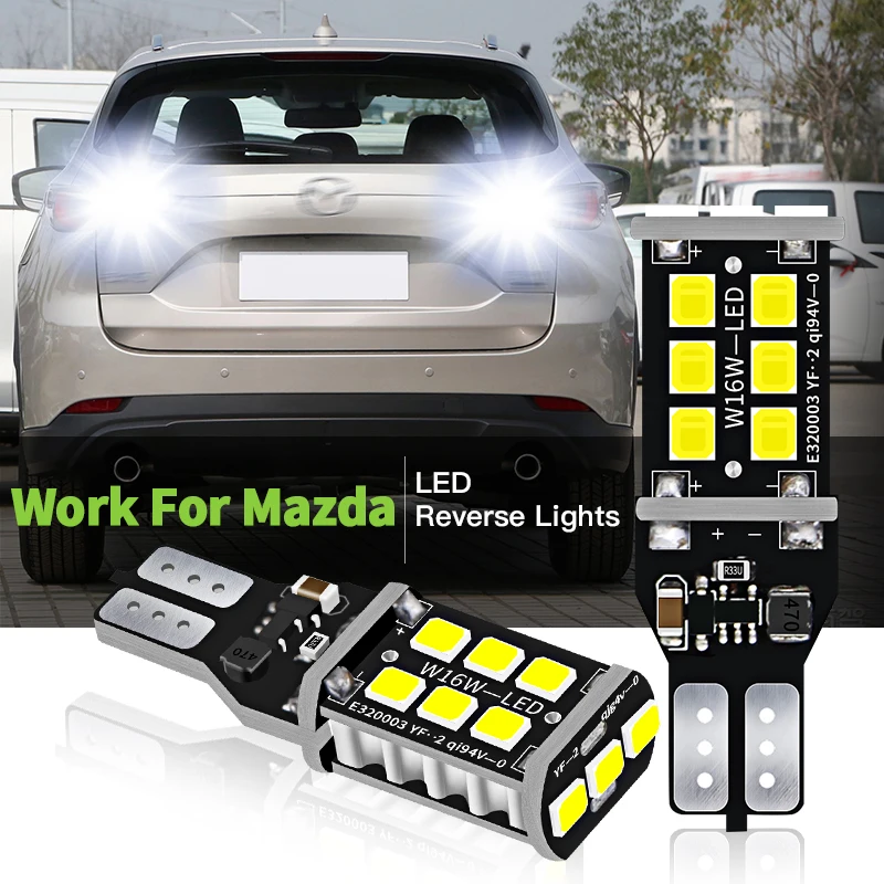 4 Pz W16W T15 Canbus Led Luce Di Retromarcia Per Mazda Cx-3 2016-2019 Cx-5 Cx-9 Mazda 2 Mazda 5 Mazda 6 Mx-5 Miata Rx-8 Tribute