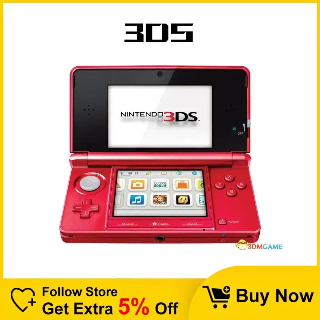 Nintendo 3ds Console Red 3.5inch Small Screen / Free Games