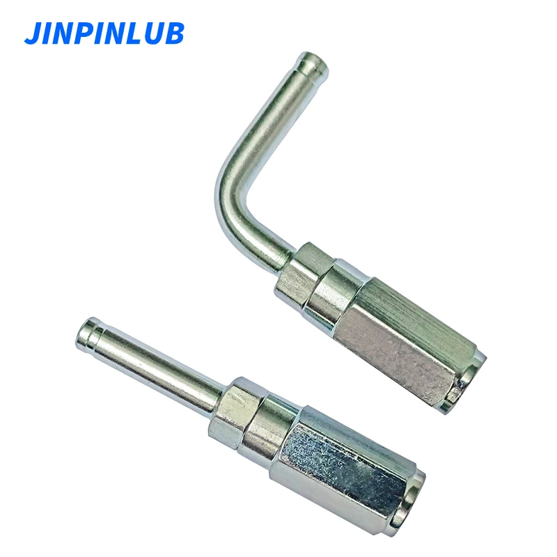 plating straight elbow connector Hose Stud Threaded Sleeve 6mm 8mm 10mm for high pressure hose