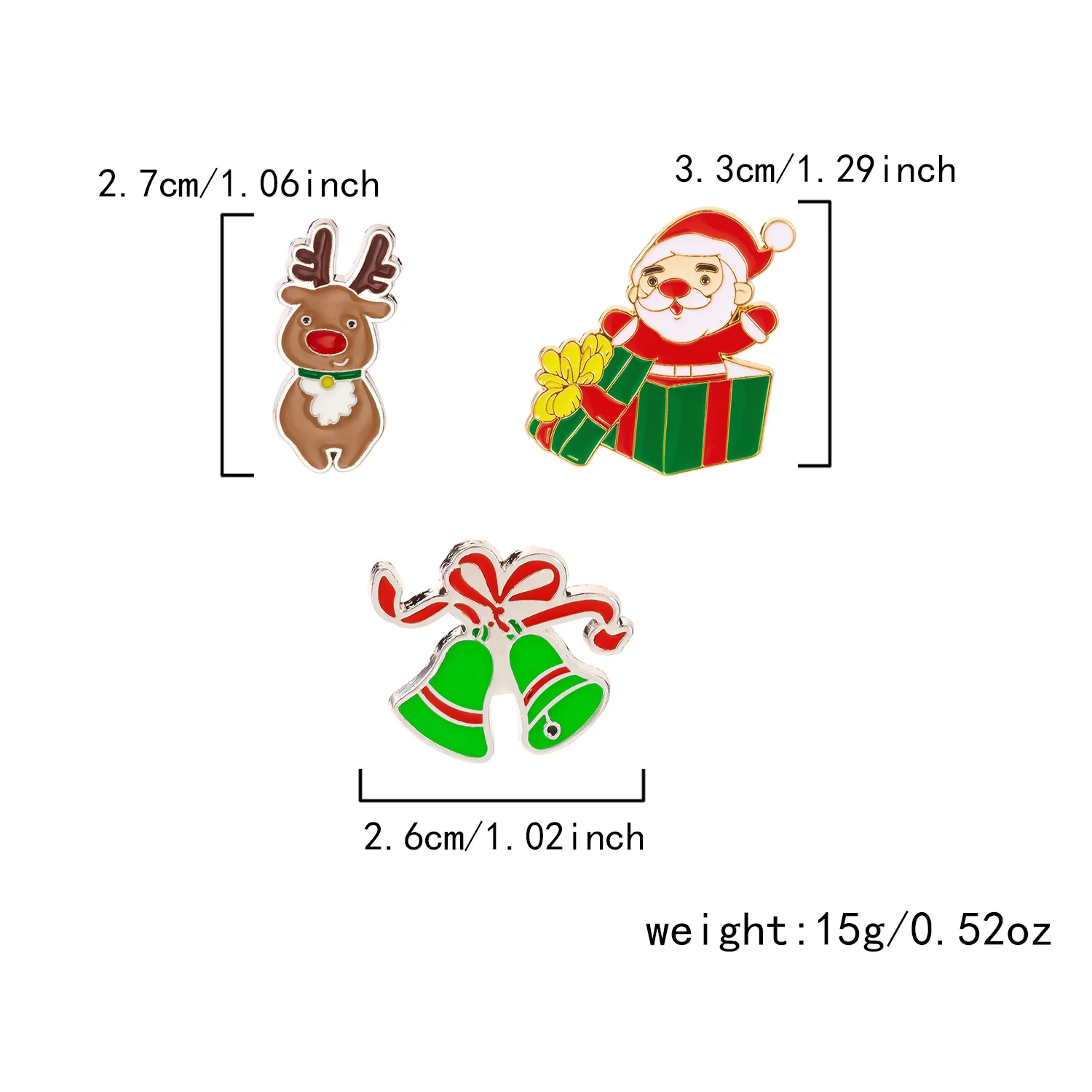 Frohe Weihnachten Baum Hirsch Schneemann Emaille Brosche Set für Frauen Männer Mode Weihnachten Party Festliche Urlaub Schmuck Neujahr Geschenk – Detail 5