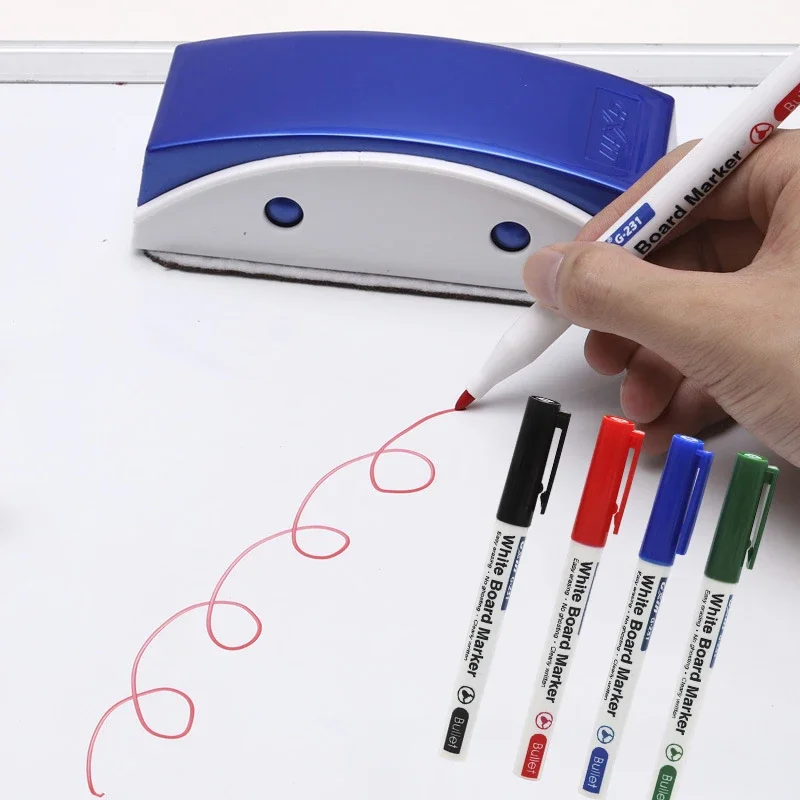 4pcs/set Whiteboard Marker Pens Blackboard Pens 4colors Erasable White Board Markers School Classroom Office Stationery Supplies white marker pens,marker pens,color marker pens,pen marker,dry erase markers,whiteboard pens