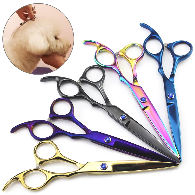 PetGroomingScissorsSetSteelScissorsKitPetsShearsAnimalCutting