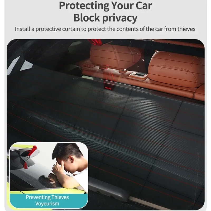 Car Trunk Curtain for Geely Boyue L Accessories FX11 Luggage Storage Rear Boot Tray Cargo Cover Retractable Shade
