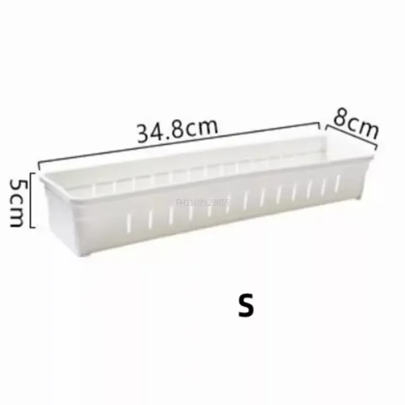 Kitchen Cutlery Storage Boxes Plastic CutleryTray Holder with Adjustable Divider for Spoons Fork Knives Kitchen Drawer Organizer