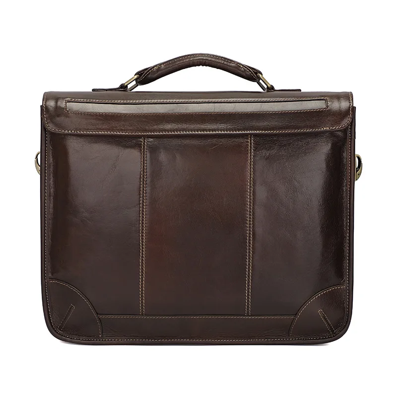 British Style Leather Briefcase Luxury Fashion Designer Shoulder Bag Laptop Business Bag Genuine Leather For Gentleman Sling bag 4