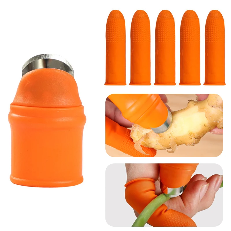 Finger Tools Thumb Cutter Protector Pruning Shears Garden Picking Plant Vegetables Separator Multifunction Kitchen Gadget 1set vegetable cutter garden tool finger protector finger guard fruit picker thumb brace
