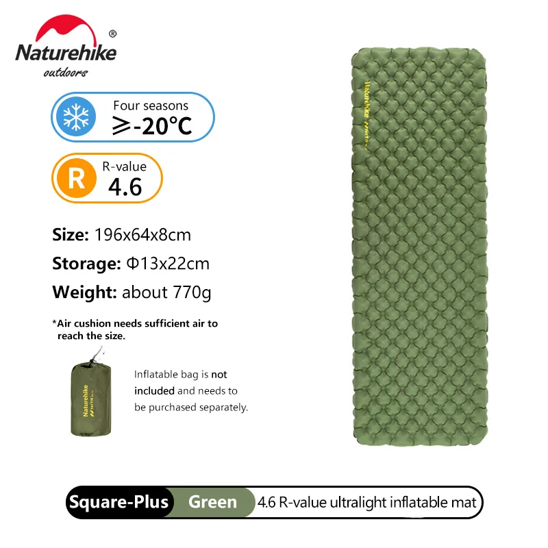 Materassino Da Campeggio Autogonfiabile Naturehike - R-Value 4.6, Ultraleggero, 4 Stagioni - Foto 9