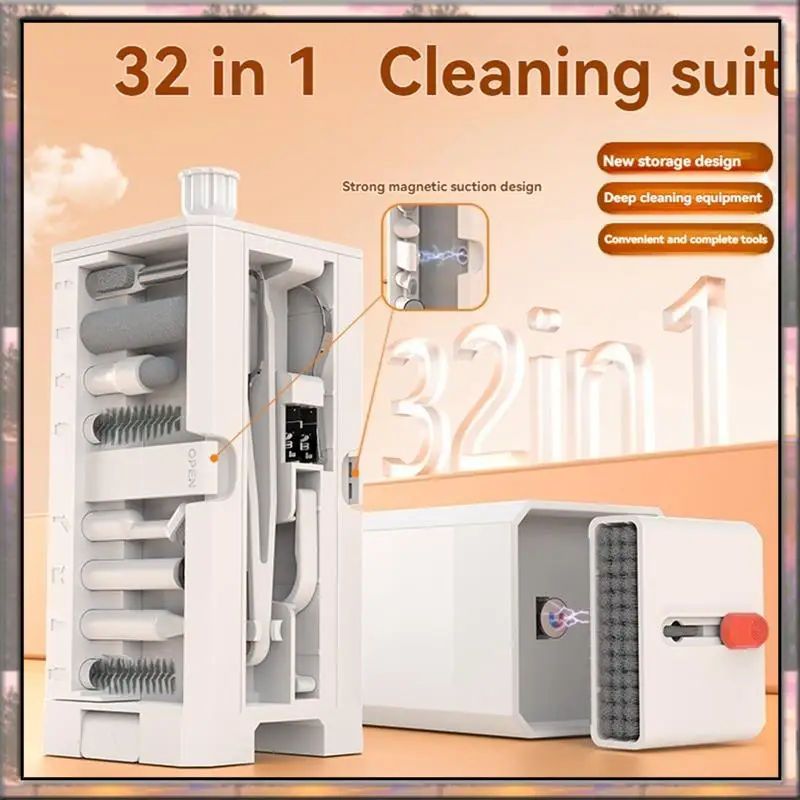 BAAZ HOT 32 In 1 디지털 청소 도구 Se 다기능 전화 카메라 헤드폰 키보드 청소 브러시 ??먼지 제거 키트