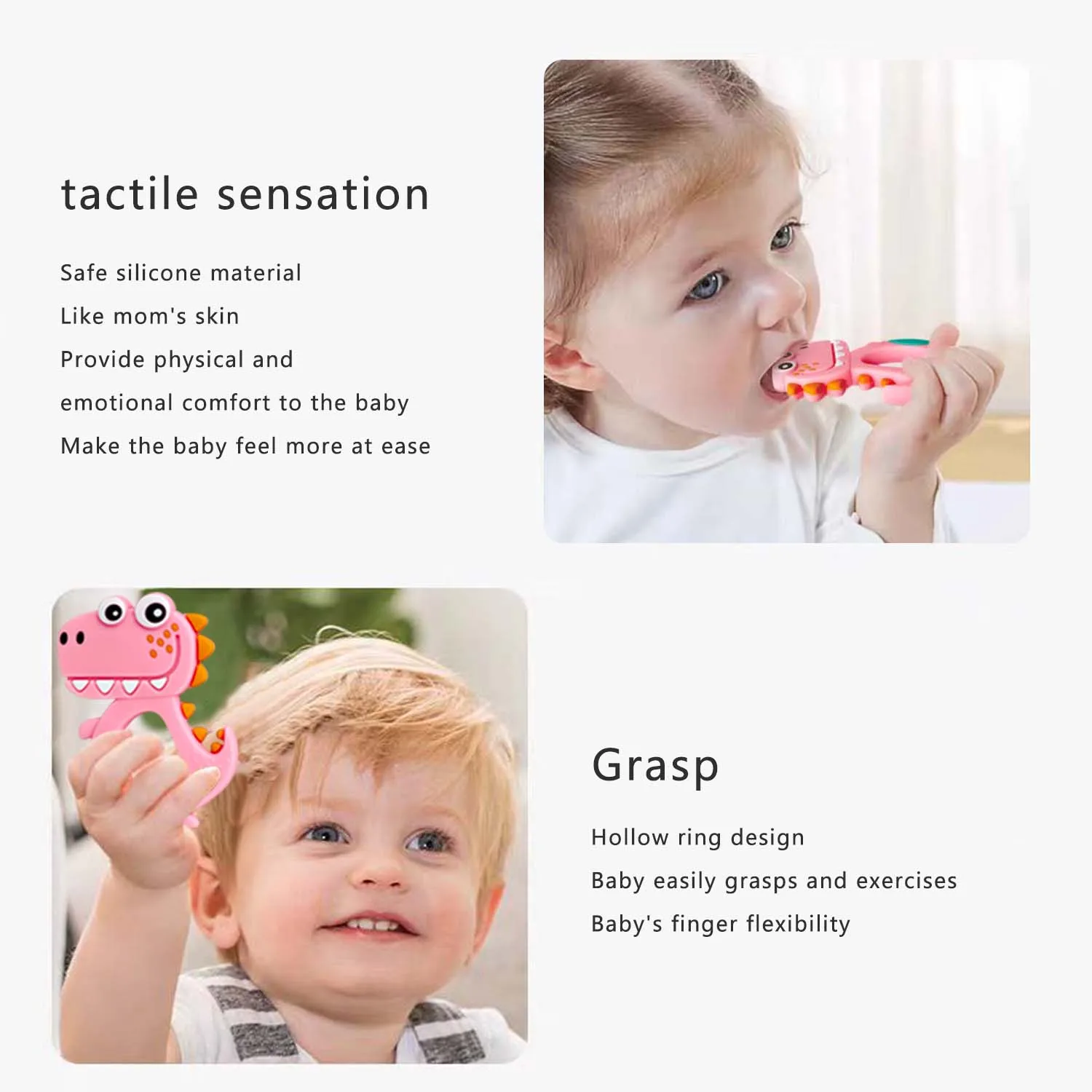 1PCS Baby teething toys For babies over 6 months Food-grade silicone teething gel Baby chew toys BPA-free Newborn gifts 6