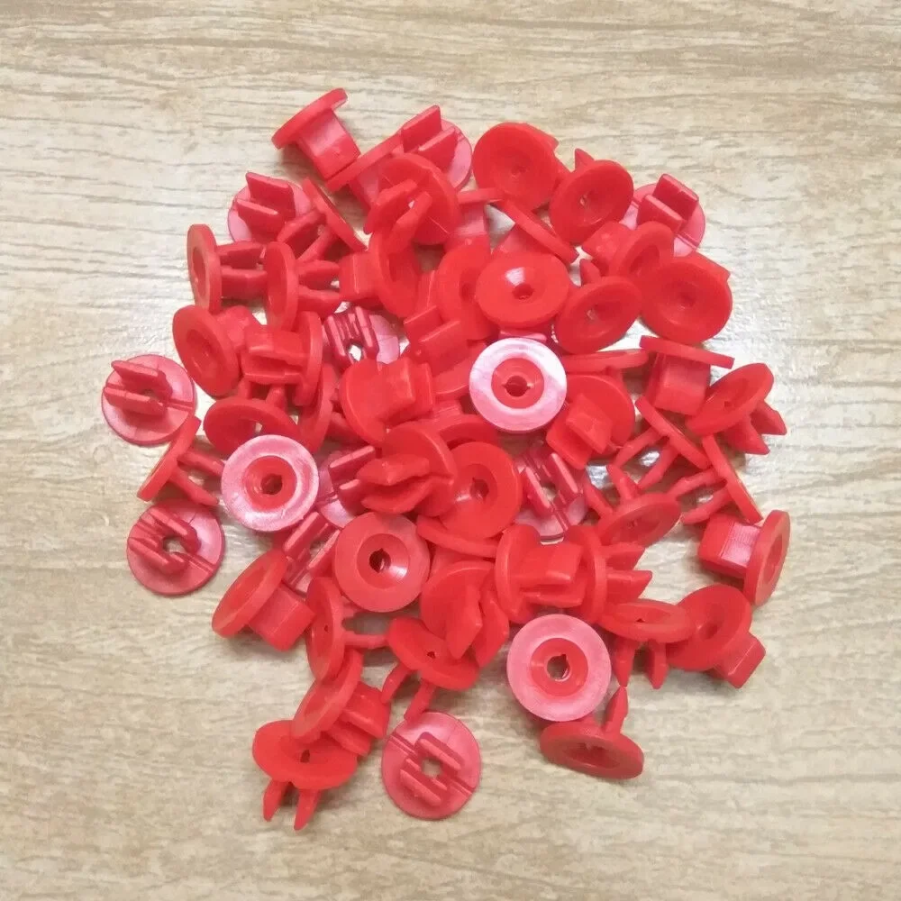 30pcs Plastic Screw Grommets Nylon Nut For FORD Under-Body Shield Nut Set Red W702438-S300 Interior Accessories NEW