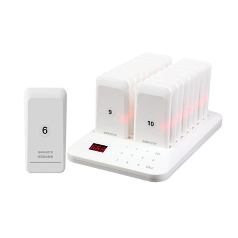

JIANTAO JT-911S With 16 Pcs Restaurant Waiter Pager Wireless Calling System for Coffee Food Truck Church Clinic Queue Management