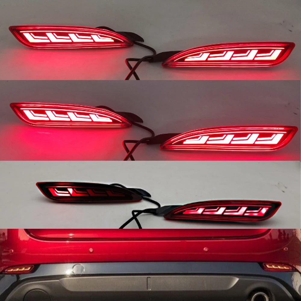 LED Reflector For Mazda CX5 CX-5 2022 2023 Rear Bumper Fog Lamp Brake Light Turn Signal Light Car Accessories