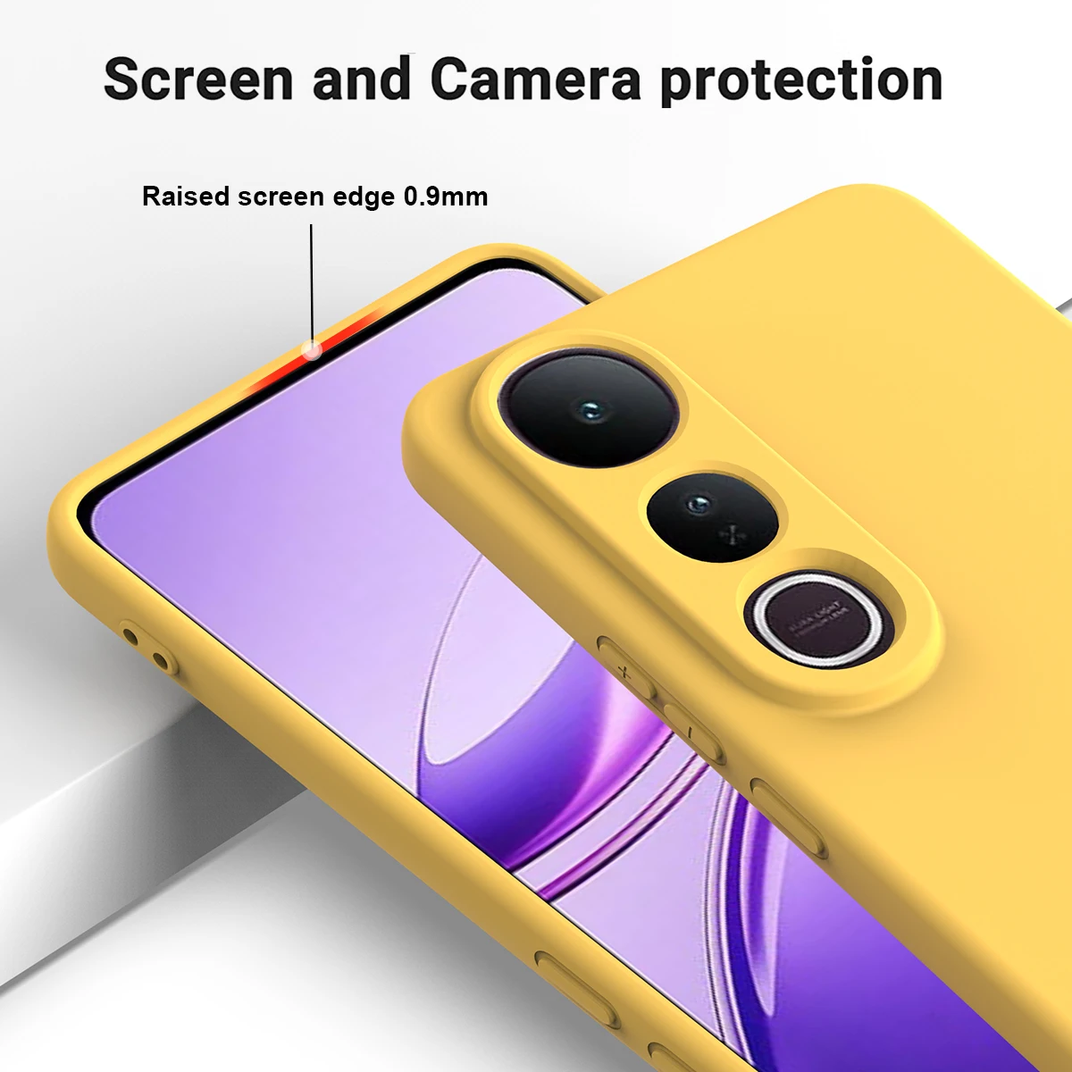 Custodia in silicone per VIVO V50 Lite 4G/5G Luxury Skin-feel Cordino Ultra-sottile Custodia morbida anticaduta per VIVO 50 Lite Paraurti - immagine 4