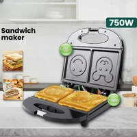 OXPHIC 750W Smlie Face Hot Sandwich Maker Breakfast Machine Grill Machine  Toasters  Waffle Makers  Toasting Machine 1