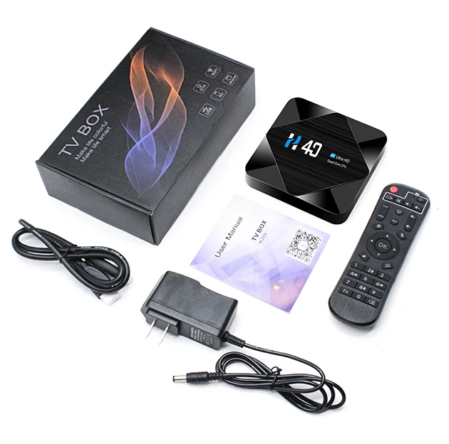 H40 Android 10.0 Smart TV Box 4GB RAM 64GB ROM Allwinner H616 Quad-core 2.4G/5G WIFI BT4.0 1000M 6K Media Player Set Top Box 6
