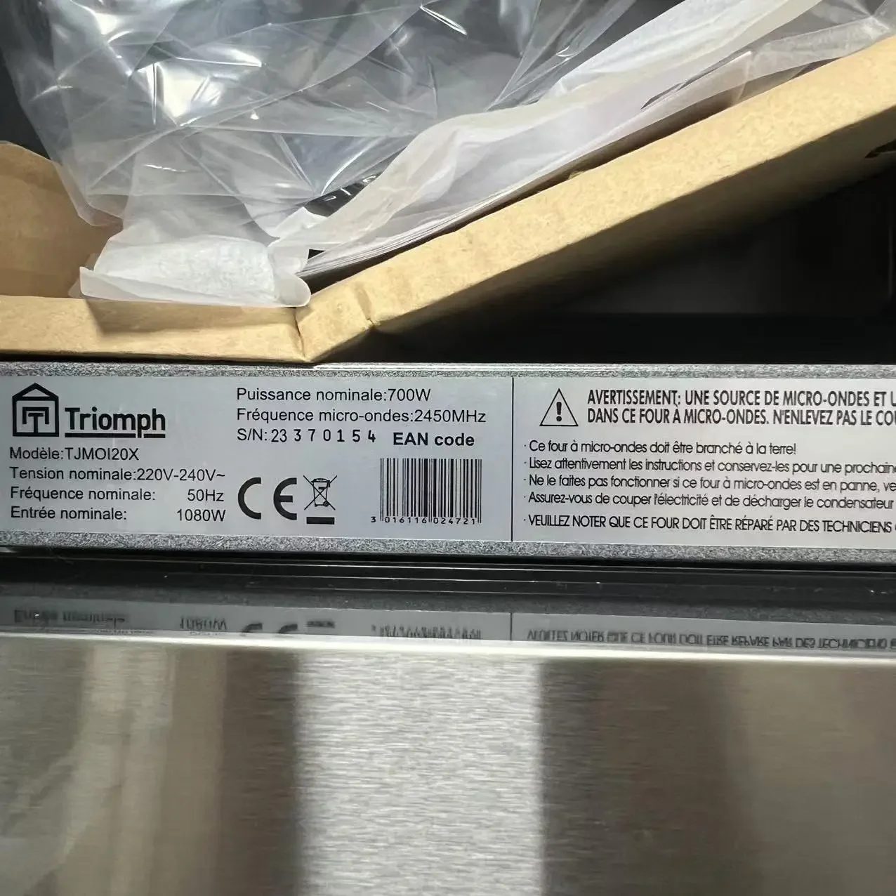 kitchen appliances built in microwave 20L EU standard microondes stainless steel silver and black color 220v 50hz 1080w TJMOI20X 6