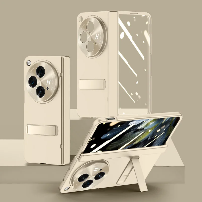 With Privacy Temped Glass Flim Full Protect Case For OnePlus One Plus Open Spring Hinge Hold Lens Cama protect_voghion.com